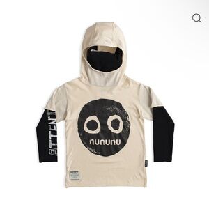 nununu Cream and Black Long Sleeve Tee
